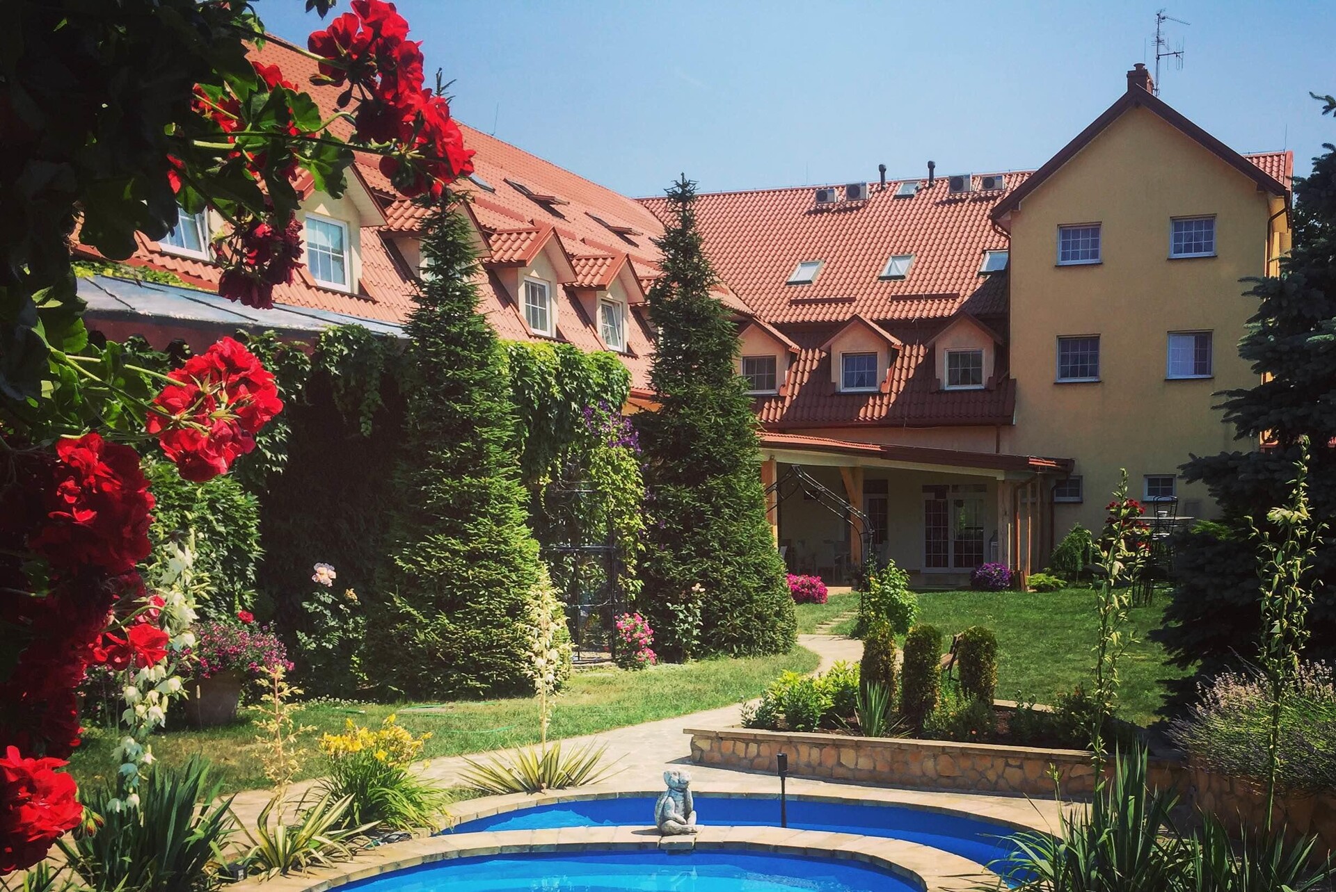 View of a hotel's garden